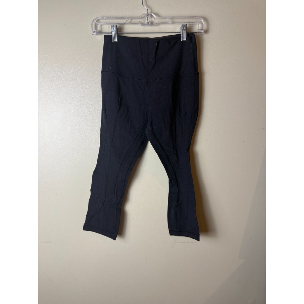 Lululemon Cropped Leggings Women's 6 Black High Rise Capri Yoga Pants